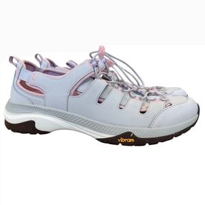 Dansko Mia Performance Shoes Women 39 Gray Pink Bungee Walking Water Vibram Sole